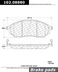 Centric 102.08880 Disc Brake Pad Set - Front - view 1