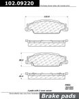 Centric 102.09220 Disc Brake Pad Set - Rear - view 1