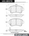 Centric 102.09370 Disc Brake Pad Set - Front - view 1