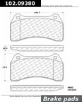 Centric 102.09380 Disc Brake Pad Set - Front - view 1