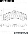 Centric 102.09490 Disc Brake Pad Set - Front or Rear - view 1
