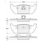 Centric 102.09520 Disc Brake Pad Set - Rear - view 5
