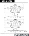 Centric 102.09790 Disc Brake Pad Set - Front - view 1