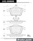 Centric 102.09800 Disc Brake Pad Set - Rear - view 1