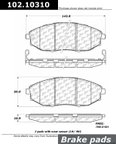 Centric 102.10310 Disc Brake Pad Set - Front - view 1