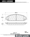 Centric 102.10580 Disc Brake Pad Set - Front - view 1