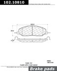 Centric 102.10810 Disc Brake Pad Set - Front - view 1