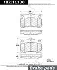 Centric 102.11130 Disc Brake Pad Set - Rear - view 1