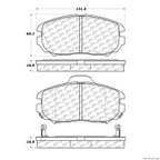Centric 102.11250 Disc Brake Pad Set - Front - view 1