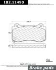 Centric 102.11490 Disc Brake Pad Set - Front - view 1