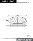 Centric 102.11840 Disc Brake Pad Set - Front - view 1