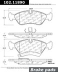 Centric 102.11890 Disc Brake Pad Set - Front - view 1