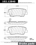 Centric 102.12840 Disc Brake Pad Set - Rear - view 1