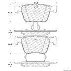 Centric 102.12900 Disc Brake Pad Set - Rear - view 1
