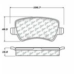Centric 102.13070 Disc Brake Pad Set - Rear - view 5