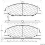 Centric 102.13320 Disc Brake Pad Set - Front - view 1