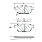Centric 102.13540 Disc Brake Pad Set - Rear - view 5