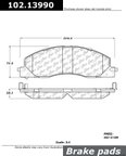 Centric 102.13990 Disc Brake Pad Set - Front - view 1