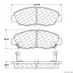 Centric 103.04650 Disc Brake Pad Set - Front - view 1
