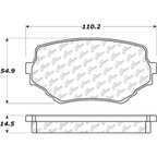 Centric 103.06800 Disc Brake Pad Set - Front - view 6