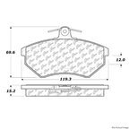 Centric 103.06960 Disc Brake Pad Set - Front - view 1