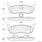 Centric 103.07110 Disc Brake Pad Set - Rear - view 1