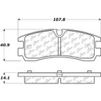 Centric 103.07540 Disc Brake Pad Set - Rear - view 6