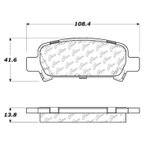 Centric 103.07700 Disc Brake Pad Set - Rear - view 6