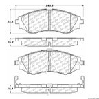 Centric 103.07970 Disc Brake Pad Set - Front - view 1