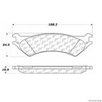 Centric 103.08020 Disc Brake Pad Set - Rear - view 1