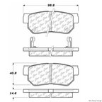 Centric 103.08130 Disc Brake Pad Set - Rear - view 1