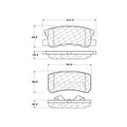Centric 103.08680 Disc Brake Pad Set - Rear - view 6