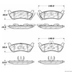 Centric 103.08750 Disc Brake Pad Set - Rear - view 1