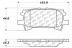 Centric 103.09960 Disc Brake Pad Set - Rear - view 5