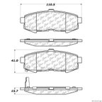 Centric 103.10730 Disc Brake Pad Set - Rear - view 1