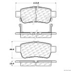 Centric 103.10880 Disc Brake Pad Set - Rear - view 1