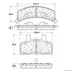 Centric 104.03690 Disc Brake Pad Set - Front - view 1