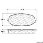 Centric 104.05250 Disc Brake Pad Set - Front - view 1