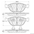 Centric 104.06820 Disc Brake Pad Set - Front - view 1