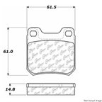 Centric 104.07090 Disc Brake Pad Set - Rear - view 1