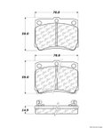 Centric 104.07330 Disc Brake Pad Set - Rear - view 1