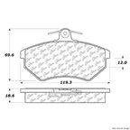 Centric 104.07800 Disc Brake Pad Set - Front - view 1