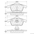 Centric 104.07950 Disc Brake Pad Set - Rear - view 1