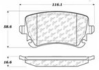 Centric 104.10180 Disc Brake Pad Set - Rear - view 6