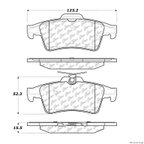 Centric 104.10950 Disc Brake Pad Set - Rear - view 1