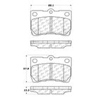 Centric 104.11130 Disc Brake Pad Set - Rear - view 6