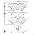 Centric 104.12670 Disc Brake Pad Set - Rear - view 1