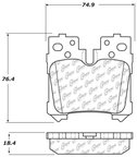 Centric 104.12830 Disc Brake Pad Set - Rear - view 5