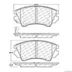 Centric 104.14040 Disc Brake Pad Set - Front - view 1
