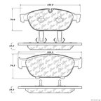 Centric 104.15490 Disc Brake Pad Set - Front - view 1